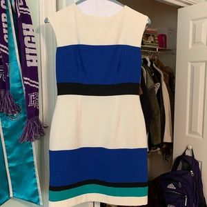 Sandra Darren Striped Shift Dress